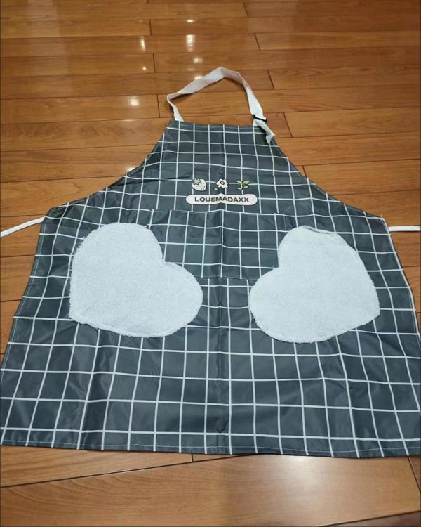 LQUSMADAXX Adjustable Bib Apron with 2 Pockets Cooking Kitchen Cotton Aprons on Sale