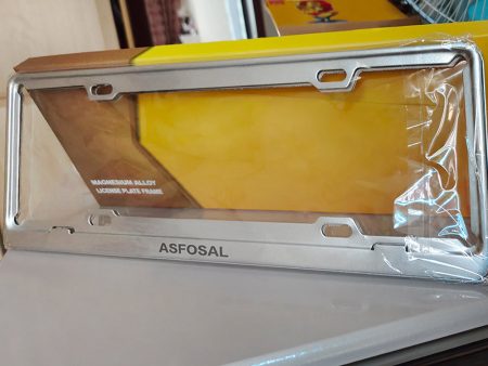 ASFOSAL License Plate Frame - Metal Stainless Steel Front Rear Car Tag Cover Frames For Sale