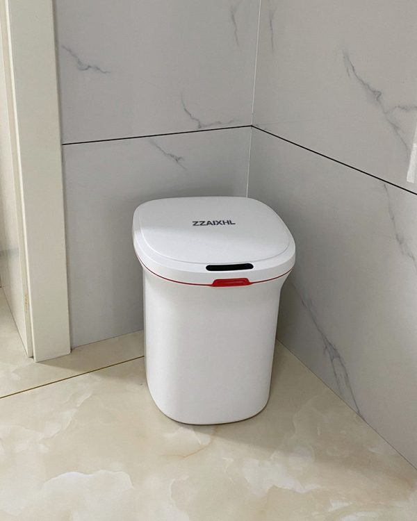 ZZAIXHL-Touchless Bathroom Trash Cans with Lids|Small Office Garbage Cans with Automatic Lid Discount