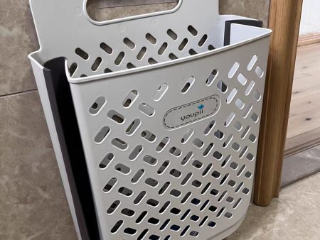 Youpii-Large-capacity Wall-mounted Laundry HamperPlastic Dirty Clothes Basket(White) Online Sale