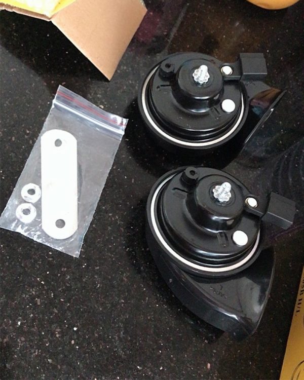 Chievbit-Car Horn,12V Waterproof Snail Horn 110-125db High Low Tune(With Two Pairs of Horn Plug) Online