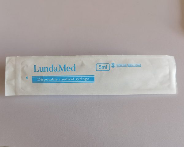 LundaMed 5ml Disposable Syringe with 23Ga 1.0 Inch Needle, Individual Package on Sale