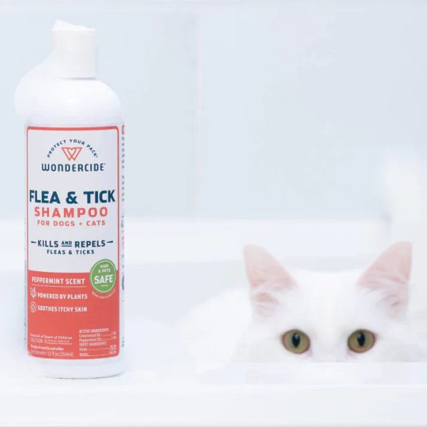 Wondercide Peppermint Scent Flea & Tick Shampoo for Dogs + Cats with Natural Essential Oils (12 oz) For Discount