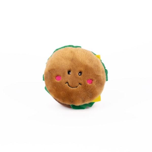 ZippyPaws NomNomz Plush Hamburger Dog Toy Supply