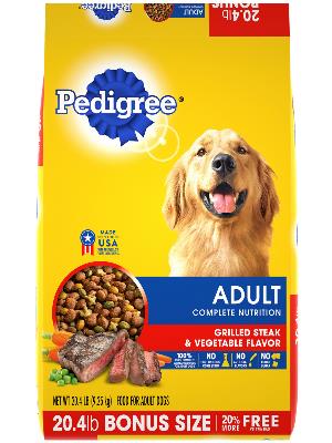 PEDIGREE® Dry Dog Food Adult Grilled Steak & Vegetable Flavor Hot on Sale