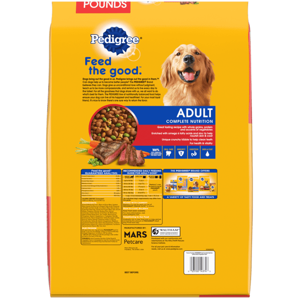 PEDIGREE® Dry Dog Food Adult Grilled Steak & Vegetable Flavor Hot on Sale