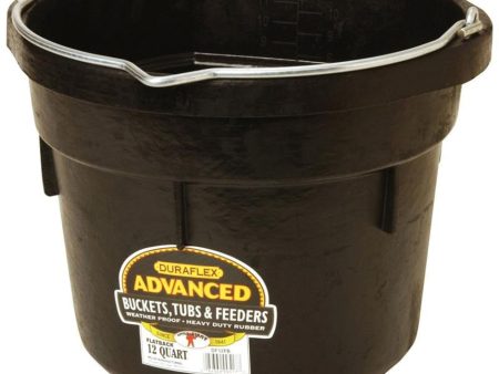 LITTLE GIANT DURAFLEX RUBBER FLAT BACK BUCKET (12 QT, BLACK) Online