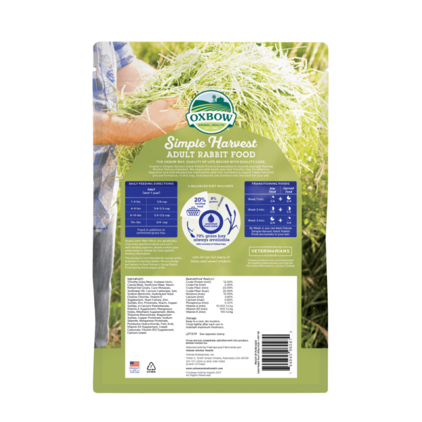 Oxbow’s Simple Harvest Adult Rabbit Food Online