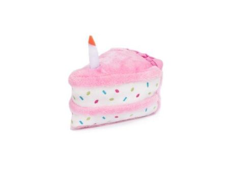 ZippyPaws NomNomz Plush Pink Birthday Cake Dog Toy Sale