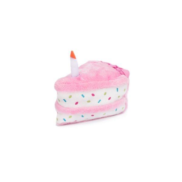 ZippyPaws NomNomz Plush Pink Birthday Cake Dog Toy Sale