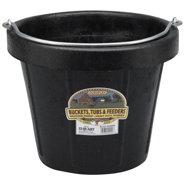 LITTLE GIANT DURAFLEX RUBBER ROUND BUCKET (12 QT, BLACK) Sale