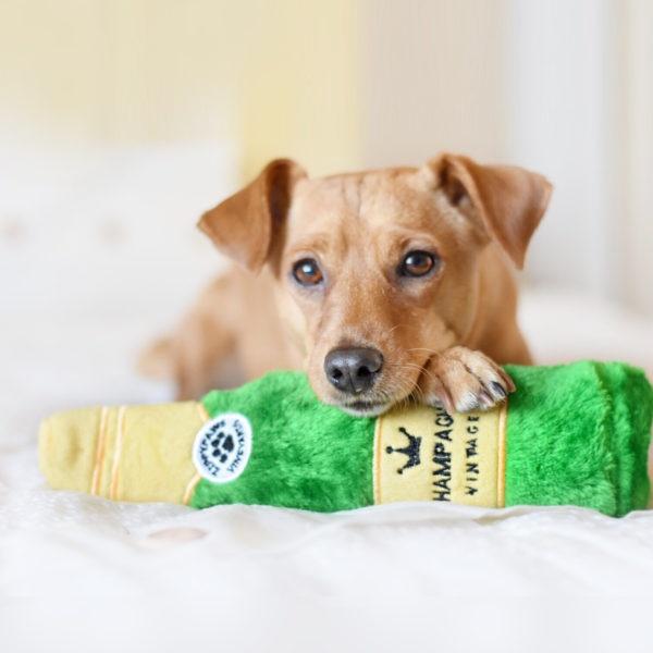 ZippyPaws Happy Hour Crusherz Champagne Plush Dog Toy Online Sale