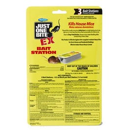 Just One Bite Mouse Bait Station, Disposable, 3-Pk. Supply