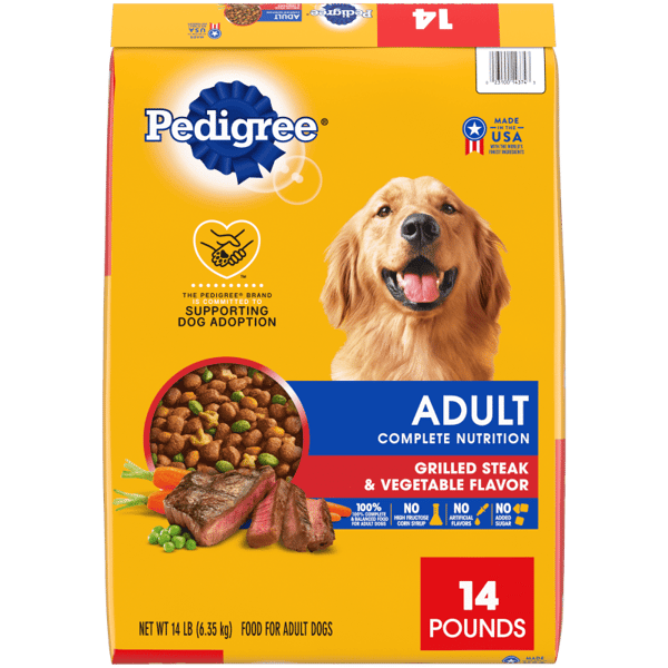 PEDIGREE® Dry Dog Food Adult Grilled Steak & Vegetable Flavor Hot on Sale