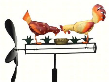 Gift Essentials Pecking Chickens Whirligig Online now